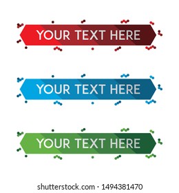 banner set, text box, title box, speech text, speech title, frame text, frame title, text border, title border