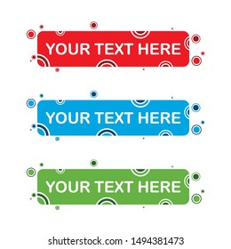 banner set, text box, title box, speech text, speech title, frame text, frame title, text border, title border