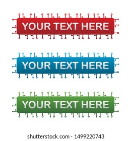 banner set, text box, title box, speech text, speech title, frame text, frame title, text border, title border