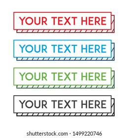 banner set, text box, title box, speech text, speech title, frame text, frame title, text border, title border