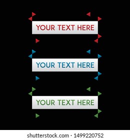 banner set, text box, title box, speech text, speech title, frame text, frame title, text border, title border