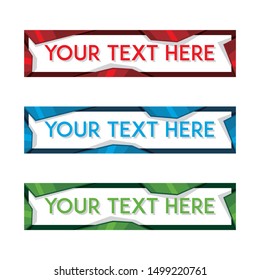 banner set, text box, title box, speech text, speech title, frame text, frame title, text border, title border