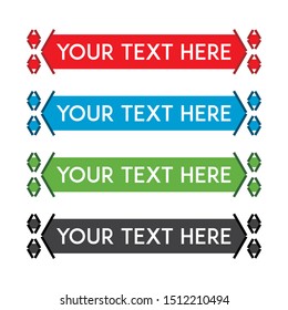banner set, text box, title box, speech text, speech title, frame text, frame title, text border, title border