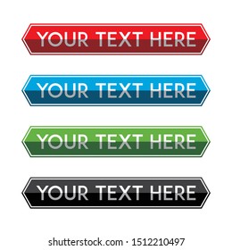 banner set, text box, title box, speech text, speech title, frame text, frame title, text border, title border