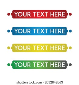 banner set, text box, title box, speech text, speech title, frame text, frame title, text border, title border