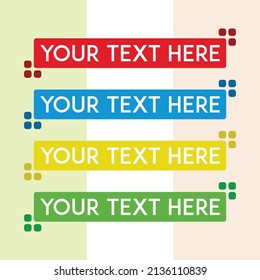 Banner Set, Text Box, Title Box, Speech Text, Speech Title, Frame Text, Frame Title, Text Border, Title Border