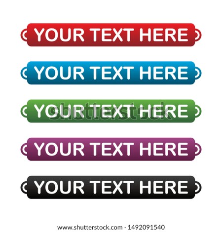 banner set, text box, title box, speech text, speech title, frame text, frame title, text border, title border