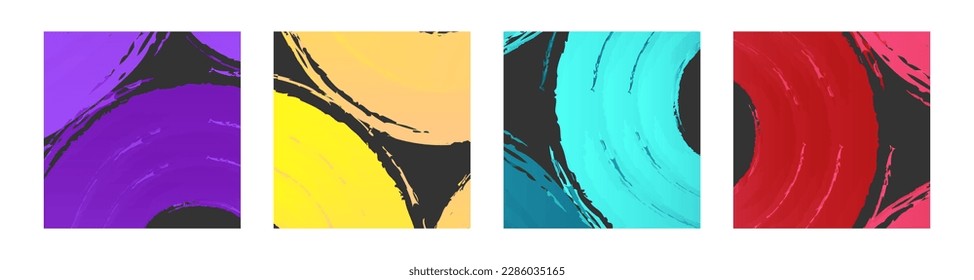 Banner set texture abstract different color