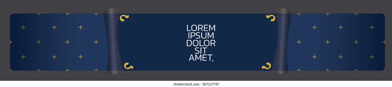 Banner set. Thai art banner background space for text or photo.blue color tone.