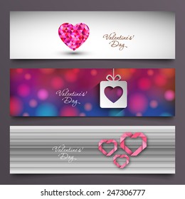 Banner set of valentine's day.