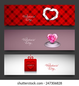 Banner set of valentine's day.