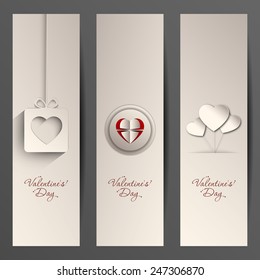Banner set of valentine's day.