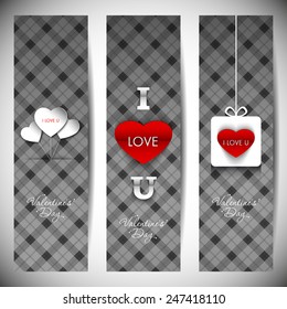 Banner set of valentine's day.