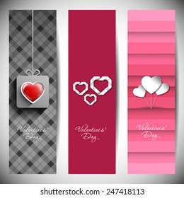 Banner set of valentine's day.