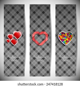 Banner set of valentine's day.