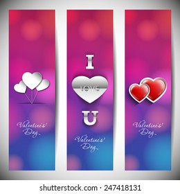Banner set of valentine's day.