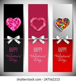 Banner set of valentine's day.