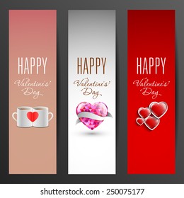 Banner set of valentine's day.