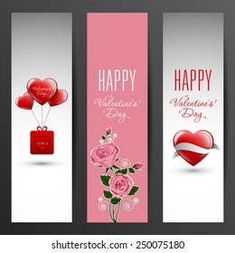 Banner set of valentine's day.