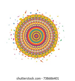 Banner of shape like a kaleidoscope. Vector