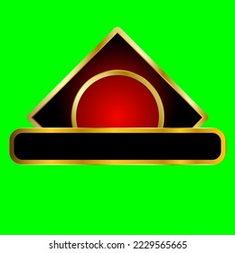 Formas de pancarta con pantalla verde para el vídeo.