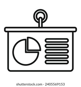 Banner share access icon outline vector. Financial plan. Share access