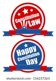Banner shield - Constitution Day Vector Illustration