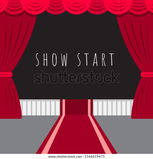 Banner Show Begins Background Stage Stock Vector (Royalty Free ...