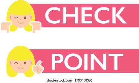 Banner showing checks and points
