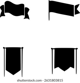 Banner Silhouette Bundle – Vintage, Modern, and Decorative Ribbon Banners Vector Set
