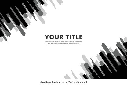 Banner silhouette city background vector design.