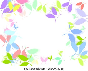 Banner with silhouettes of butterflies Butterfly line hand painted simple lines