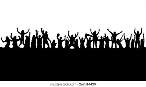 Banner of silhouettes for sports and concert