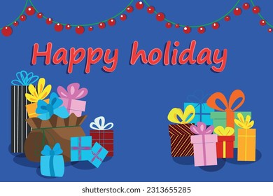 A banner for the site. Christmas poster. Happy holiday.