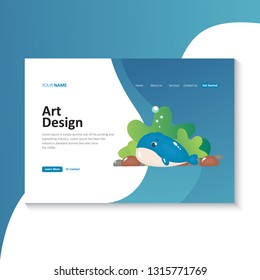 Banner, site, poster template, landing page with place for your text.