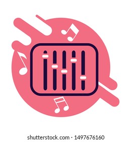 banner with slider mixer audio