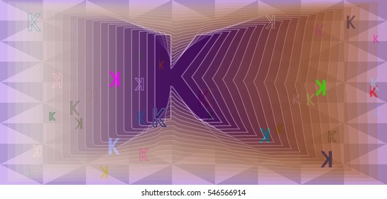 banner in smart model, magical layout of K Alphabet
