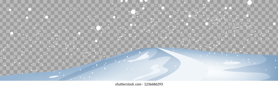 Banner with snow Christmas  ornaments isolated on transparent background. with hanging balls and christmas cap. Great for New year party footer, headers.