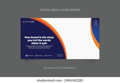 banner social media business promotion purpose. abstract background.