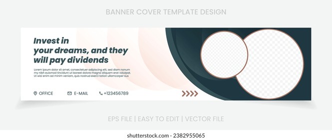 banner social media cover template design. abstract background easy to edit eps file