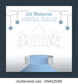 Banner or Social Media Post Design Template Themed Eid Al Fitr in 1:1 
Color ways included. Can be adapt to Brochure, Magazine, Poster, 
Corporate Presentation, Portfolio, Banner, Website.