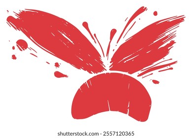 Banner of Spain. Spanish Flag Illustration isolated on white background. Brush Strokes. Vector Graphic.