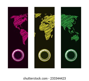 banner with special map design