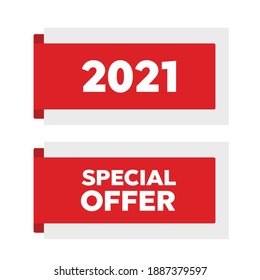 Banner special offer. Special Offer grunge red