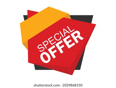 Oferta especial de banner Ilustración vectorial Aislada sobre fondo blanco. EPS 10