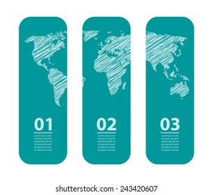 banner with special sketch map design
