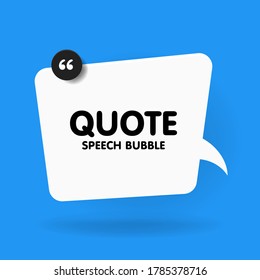 Banner, speech bubble, poster and sticker concept with sample text. White bubble message on bright blue background for banner, poster. Vector Illustration