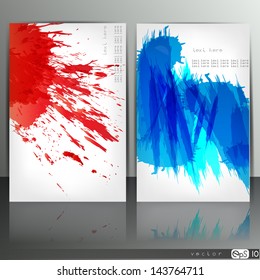 Banner with splash on abstract background