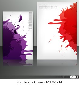 Banner with splash on abstract background