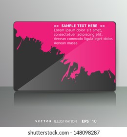 Banner with splash on abstract background
